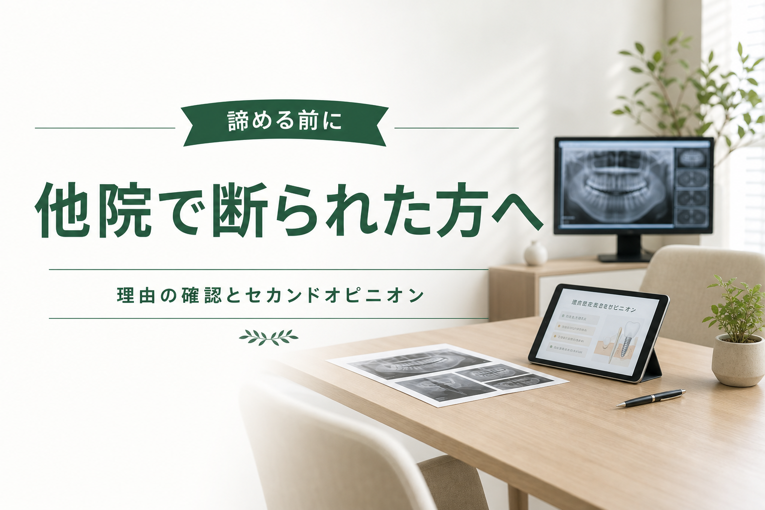 インプラントのセカンドオピニオン相談のイメージ